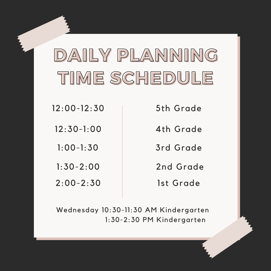Planning Time Schedule