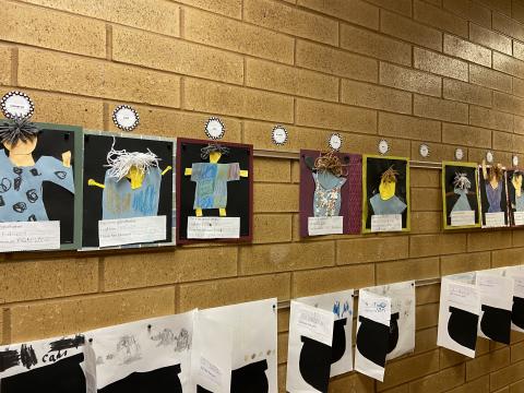 Student art work displayed
