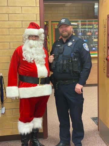 Officer with Santa