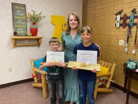 Keyboarding winners for 4th and 5th grade