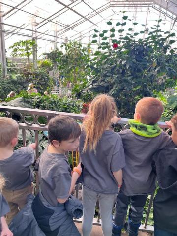 students at butterfly biosphere