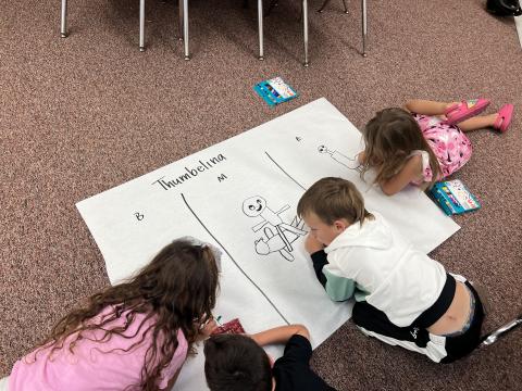 kids drawing CKLA story