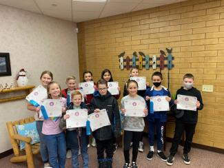 Science Fair winners in Fifth Grade