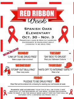 Flyer for red ribbon week